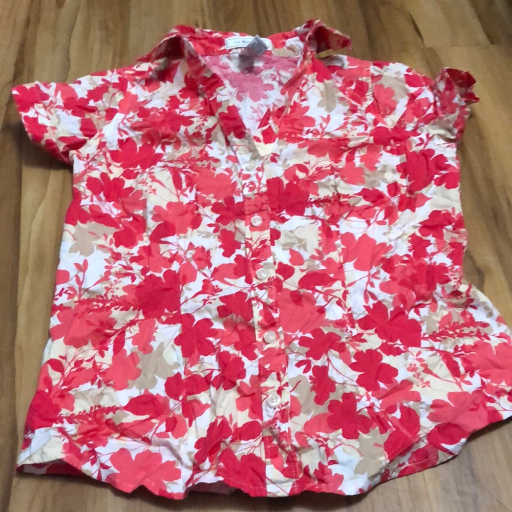G.H. Bass & Co Short Sleeve Floral Button Down Shirt XS